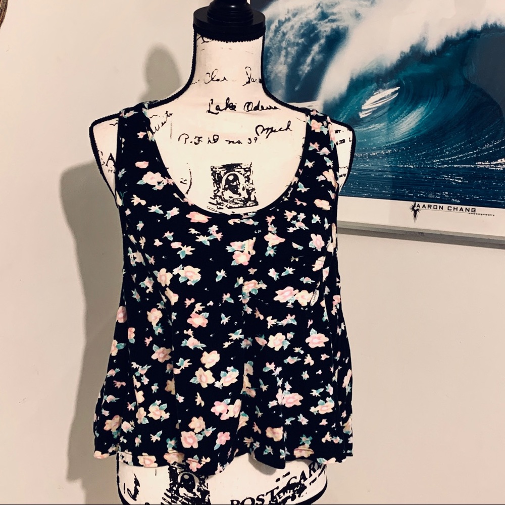 Billabong Floral Racerback Tank Top